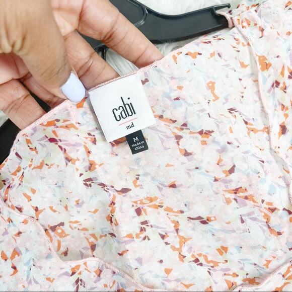 Cabi Women's 5032‎ Pink Floral Style Bella Tank Top Blouse Size Medium - Picture 3 of 6